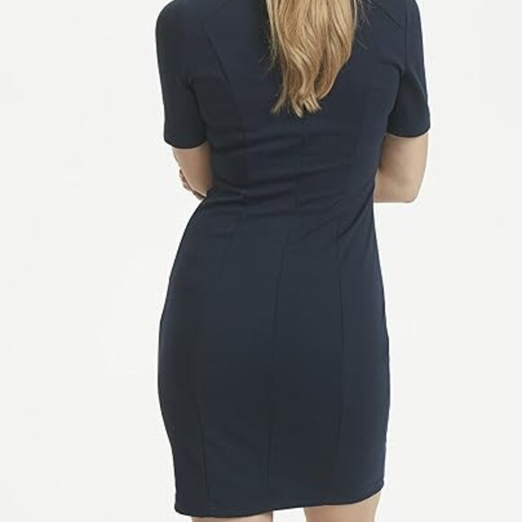 Kaff women s black Party cocktail Dress size small V-Neck with Sleeve by - Picture 3 of 16